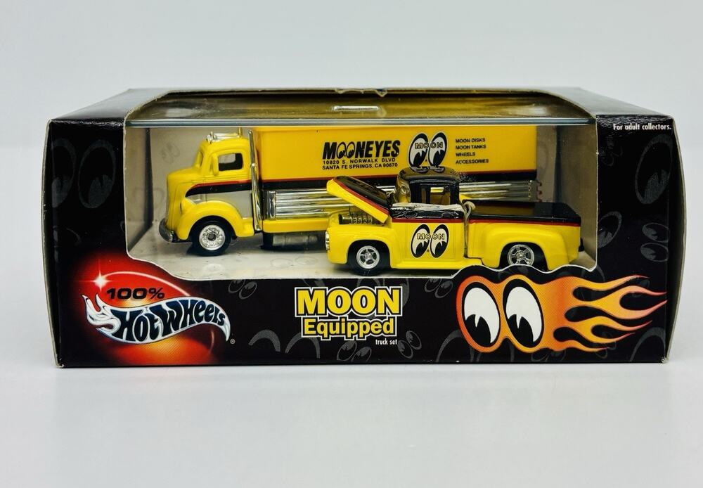 Hot Wheels Mooneyes Moon Equipped Ford Pickup & COE Truck Set 29213 Sealed